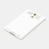 Medical Schlange Bowl Hygieia White Caduceus Bronz Post-it Klebezettel (angewinkelt)