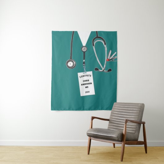 Medical School Doctor Graduation Banner Tapestry Wandteppich (Beispiel)