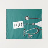Medical School Doctor Graduation Banner Tapestry Wandteppich (Vorderseite (Horizontal))