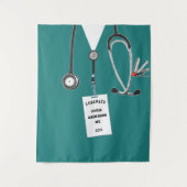 Medical School Doctor Graduation Banner Tapestry Wandteppich (Vorderseite)