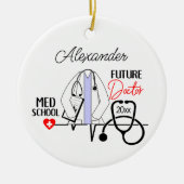 Medical School Future Doctor Weihnachtsbaum Keramik Ornament (Vorne)