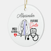 Medical School Future Doctor Weihnachtsbaum Keramik Ornament (Links)