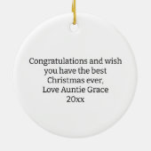 Medical School Future Doctor Weihnachtsbaum Keramik Ornament (Hinten)