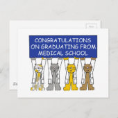 Medical School Graduate Gratulation Postkarte (Vorne/Hinten)