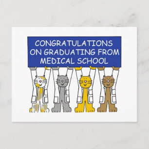Medical School Graduate Gratulation Postkarte