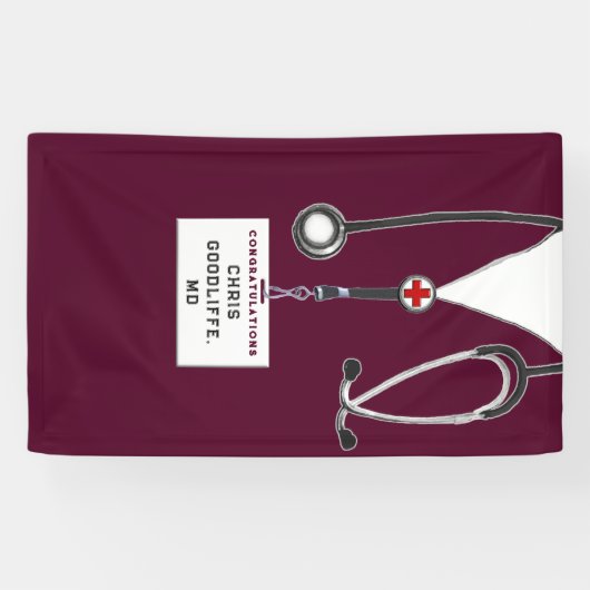 Medical School Graduation Party Banner (Horizontal)