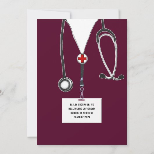 Medical School Graduation Party Einladung (Vorderseite)