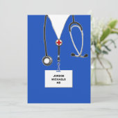 Medical School Graduation Party Einladung (Stehend Vorderseite)