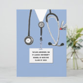 Medical School Graduation Party Einladung (Stehend Vorderseite)