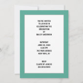 Medical School Graduation Party Einladung (Rückseite)