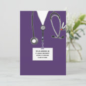 Medical School Graduation Party Einladung (Stehend Vorderseite)