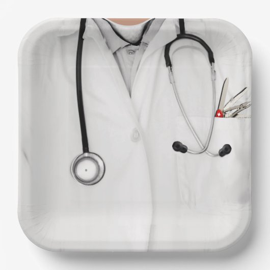 Medical School Graduation Party Pappteller (Vorderseite)