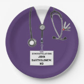 Medical School Graduation Party Pappteller (Vorderseite)