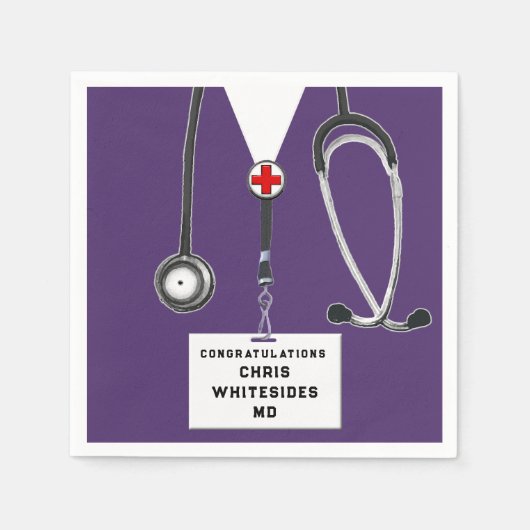 Medical School Graduation Party Serviette (Vorderseite)