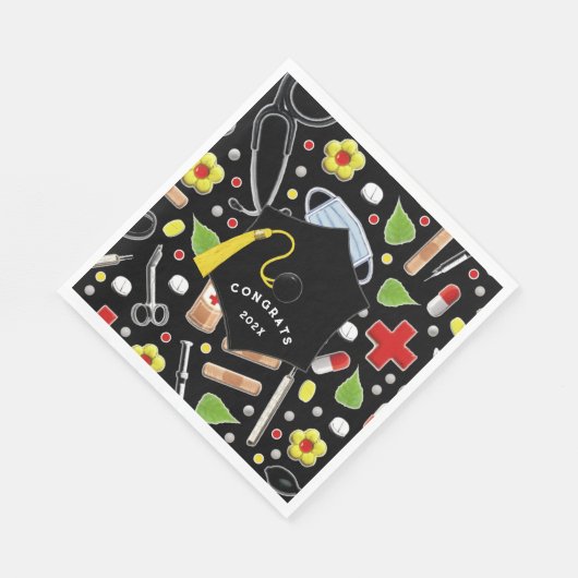 Medical School Graduation Serviette (Ecke)