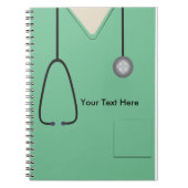 Medical Scrubs Doctor Nurse Light Green Notebook Notizblock (Vorderseite)