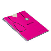 Medical Scrubs Hot Pink Notebook Notizblock (Rechte Seite)