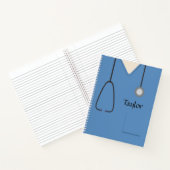 Medical Scrubs Nurse Doctor Blue Notebook Notizblock (Innenseite)
