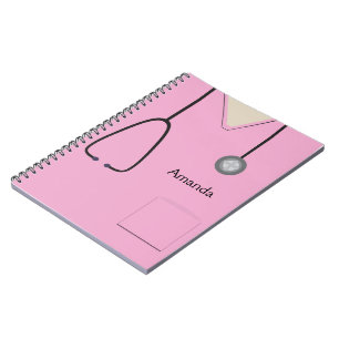 Medical Scrubs Pink Notebook Notizblock