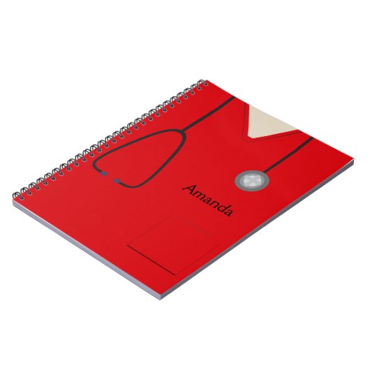 Medical Scrubs Red Notebook Notizblock (Linke Seite)