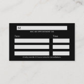 Medical Silver Classy Caduceus on Black Terminkarte (Rückseite)