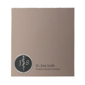 Medical Silver Classy Noble Rod of Asclepius Notizblock (Vorderseite)