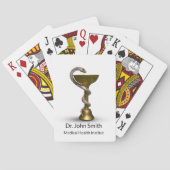 Medical Snake Bowl Hygieia White Bronze Caduceus Spielkarten (Rückseite)