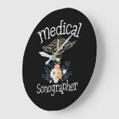 Medical Sonographer Cute Sonography Gift Große Wanduhr (Winkel)