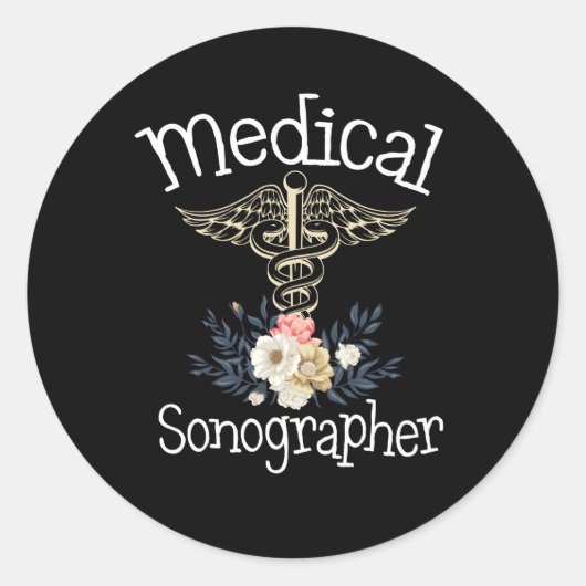 Medical Sonographer Cute Sonography Gift Runder Aufkleber (Vorderseite)