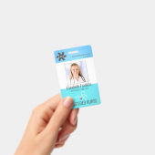 Medical Stethoscope Blue Green Gradient NURSE Ausweis (Handheld)