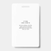 Medical Stethoscope Blue Green Gradient NURSE Ausweis (Rückseite)