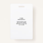 Medical Stethoscope Blue TRAVEL NURSE Ausweis (Rückseite)