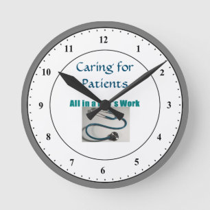 Medical Stethoscope Round Clock Runde Wanduhr