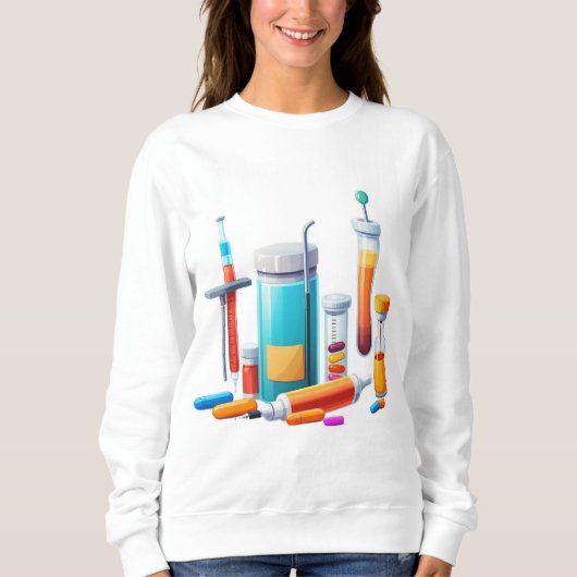 Medical Tools Cartoon Sweatshirt (Vorderseite)