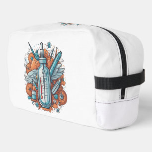 Medical Vial Art - Syringe & Pill Bottle Wings Waschbeutel