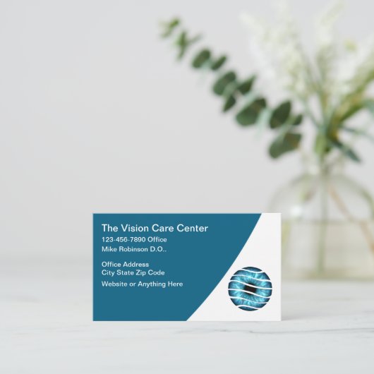Medical Vision Care Eye Theme Visitenkarte (Stehend Vorderseite)