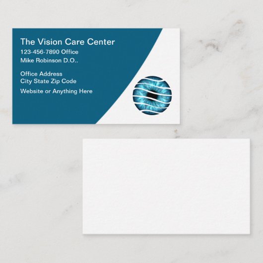 Medical Vision Care Eye Theme Visitenkarte (Vorne/Hinten)
