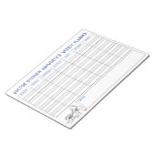 Medical Weekly Planer. Personalisierter Titel. Notizblock (angewinkelt)