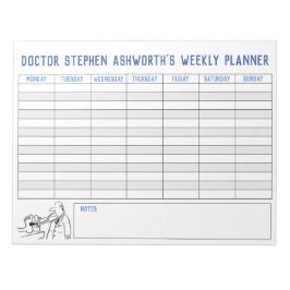 Medical Weekly Planer. Personalisierter Titel. Notizblock