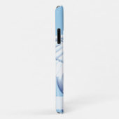 Medical White 3D Caduceus Blue Design Case-Mate iPhone Hülle (Hinten/Rechts)