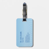 Medical White 3D Caduceus Blue Design Gepäckanhänger (Rückseite vertikal)