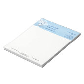 Medical White 3D Caduceus Blue Design Notizblock (Rotiert)