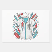 Medical Wrapping Paper - Syringe & Vial Art Geschenkpapier Set (Vorderseite)