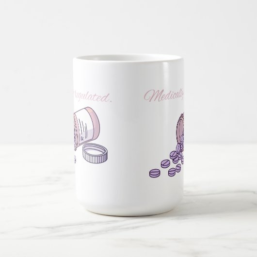 Medically Regulated Cute Pink Pill Bottle Girly Kaffeetasse (Mittel)