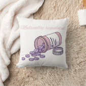 Medically Regulated Cute Pink Pill Bottle Girly Kissen (Decke)