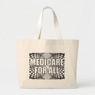 Medicare für alle Zeichnend Jumbo Stoffbeutel