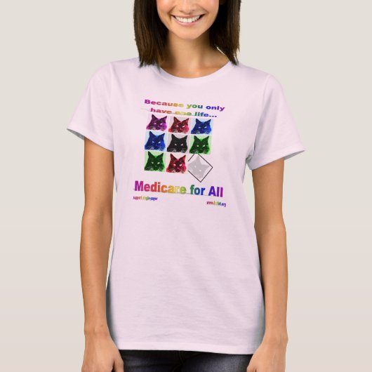 "Medicare-für-Aller" T - Shirt (Vorderseite)