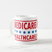 Medicare für alles Gesundheitswesen ist eine Kaffeetasse (Vorderseite Links)