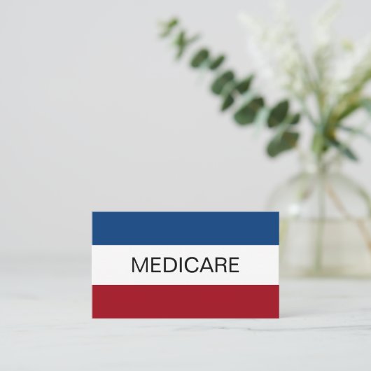 Medicare Insurance Agent Simple Visitenkarte (Stehend Vorderseite)