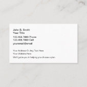 Medicare Insurance Agent Simple Visitenkarte (Rückseite)